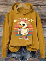 Women's  Retro Funny Proud Member Of Club We Do Not Care Menopause Perimenopause Print  Hoodie