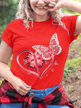 Women's Heart Disease Awareness Print T-shirt