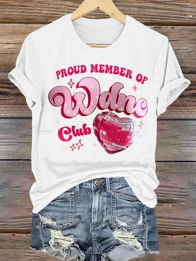 Women's  Retro Funny Proud Member Of Club We Do Not Care Menopause Perimenopause Print  T-Shirts