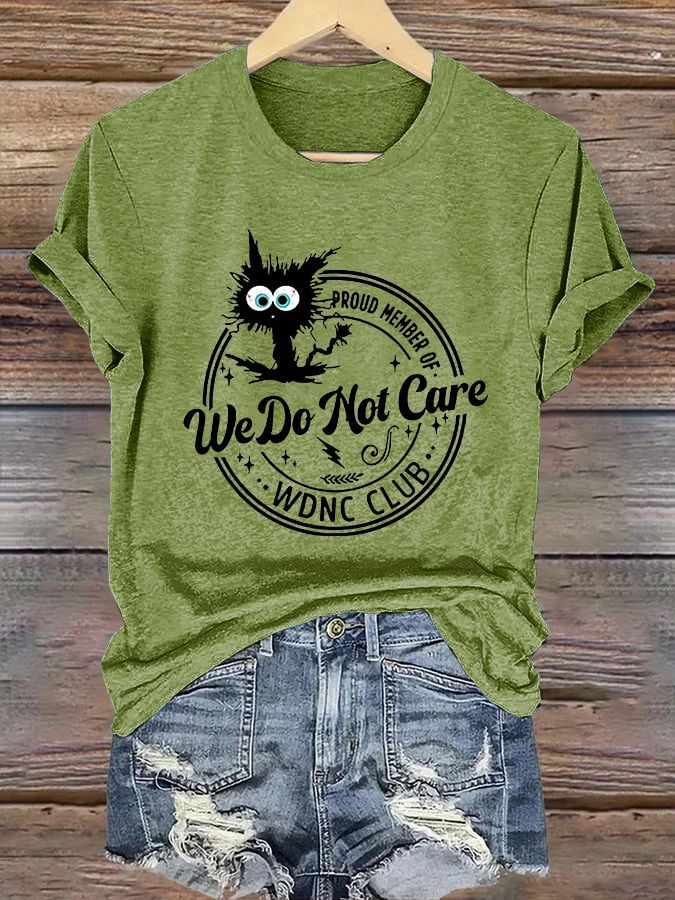 🔥Buy 3 Get 15% Off🔥Retro Funny Proud Member Of WDNC Club We Do Not Care Menopause Perimenopause Print T-Shirt