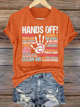 🔥Buy 3 Get 15% Off🔥Women's  HANDS OFF! Print T-Shirt