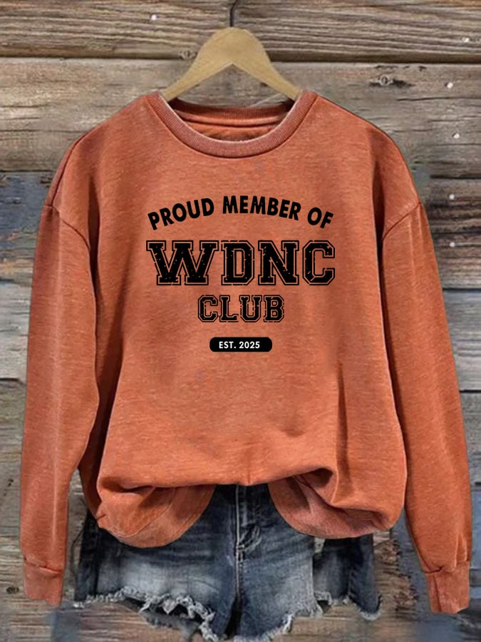 Women's Retro Funny Proud Member Of Club We Do Not Care Menopause Perimenopause Print  Sweatshirt