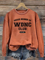 Women's Retro Funny Proud Member Of Club We Do Not Care Menopause Perimenopause Print  Sweatshirt