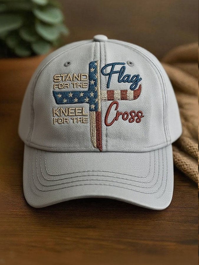 Unisex Stand For The Flag Kneel For The Cross Baseball Cap