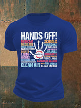 🔥Buy 3 Get 15% Off🔥Men's  HANDS OFF!  Print T-Shirt