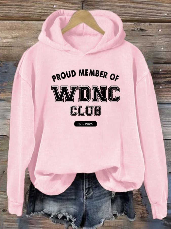 Women's Retro Funny Proud Member Of Club We Do Not Care Menopause Perimenopause Print  Hoodie