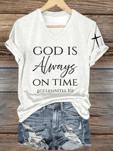 Women's God Is Always On Time T-Shirt