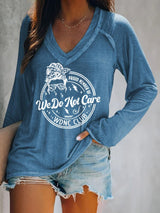 V-neck Retro Funny Proud Member Of WDNC Club Menopause Perimenopause Print T-Shirt