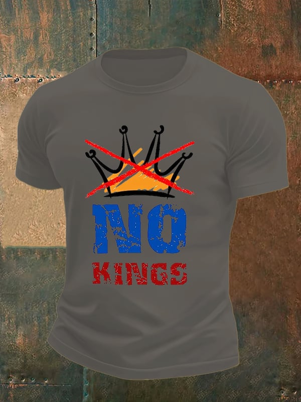 🔥Buy 3 Get 15% Off🔥Men's   NO KINGS Print T-Shirt