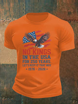 🔥Buy 3 Get 15% Off🔥Men's   No Kings USA Patriotic Tee ,250 Years of Democracy printed T-shirt