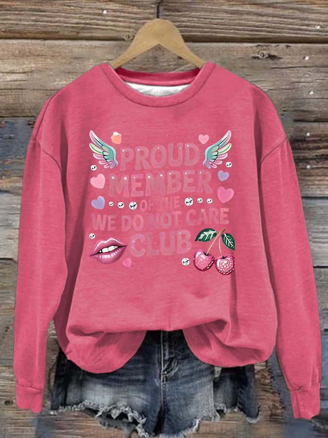 Women's  Retro Funny Proud Member Of Club Menopause Perimenopause Print  Sweatshirt