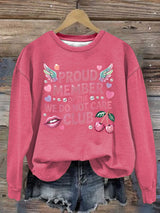 Women's  Retro Funny Proud Member Of Club Menopause Perimenopause Print  Sweatshirt