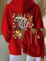 🔥Buy 3 Get 15% Off🔥Women's  Flower skull hand gesture Of WDNC Club We Do Not Care Menopause Perimenopause Print  Hoodie