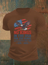 🔥Buy 3 Get 15% Off🔥Men's   No Kings USA Patriotic Tee ,250 Years of Democracy printed T-shirt