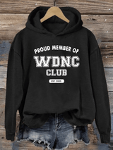 Women's Retro Funny Proud Member Of Club We Do Not Care Menopause Perimenopause Print  Hoodie