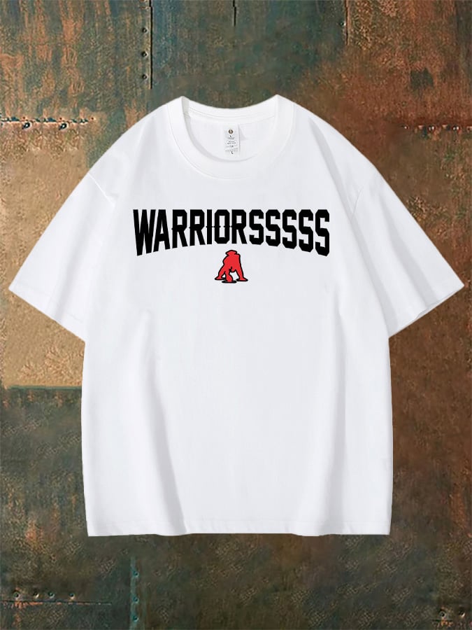 Unisex    WARRIORSSSSS  Print  T-shirt