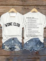 V-Neck Retro Funny WDNC Menopause Perimenopause This List Is Not Exhaustive Print T-Shirt