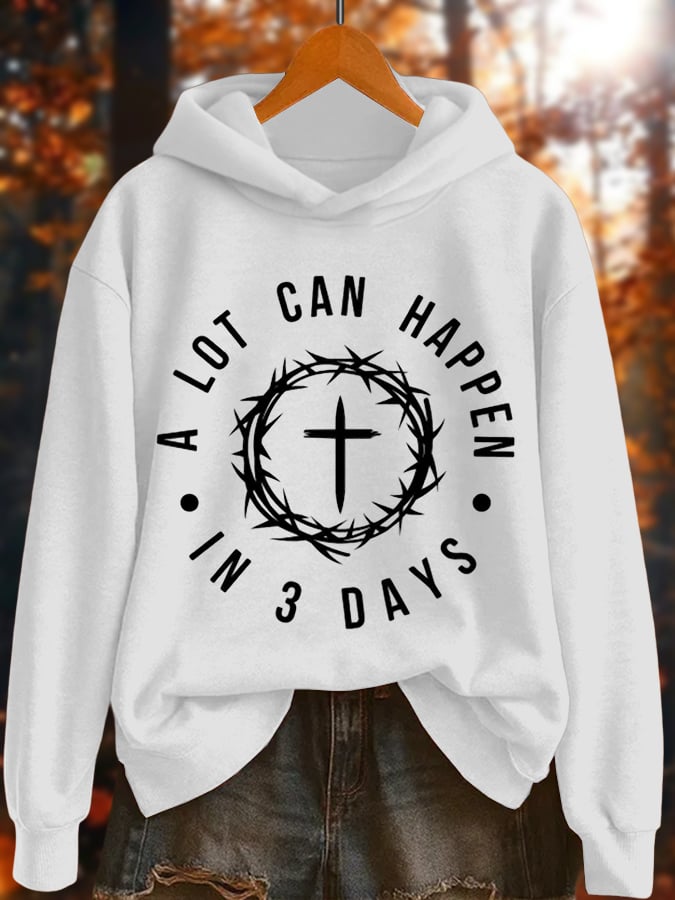 🔥Hot Sale Picks 🔥Women's A Lot Can Happen In 3 Days Print Sweatshirt