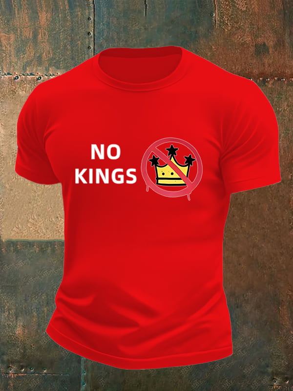 🔥Buy 3 Get 15% Off🔥Men's   NO KINGS Print T-Shirt