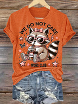 Women's  Cute little raccoon for Women's WDNC Menopause & Perimenopause Printed T-shirt