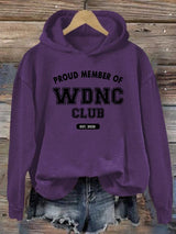 Women's Retro Funny Proud Member Of Club We Do Not Care Menopause Perimenopause Print  Hoodie