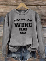 Women's Retro Funny Proud Member Of Club We Do Not Care Menopause Perimenopause Print  Sweatshirt