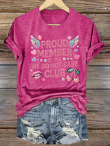 Women's  Retro Funny Proud Member Of Club Menopause Perimenopause Print T-Shirt