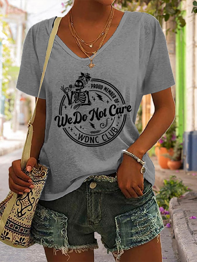 🔥Buy 3 Get 15% Off🔥V-Neck Retro Funny Proud Member Of WDNC Club Menopause Perimenopause Print T-Shirt