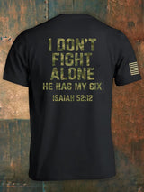 🔥Hot Sale Picks 🔥I Don'T Fight Alone, He Covers Me Christian Faith Print Men'S Short-Sleeved T-Shirt