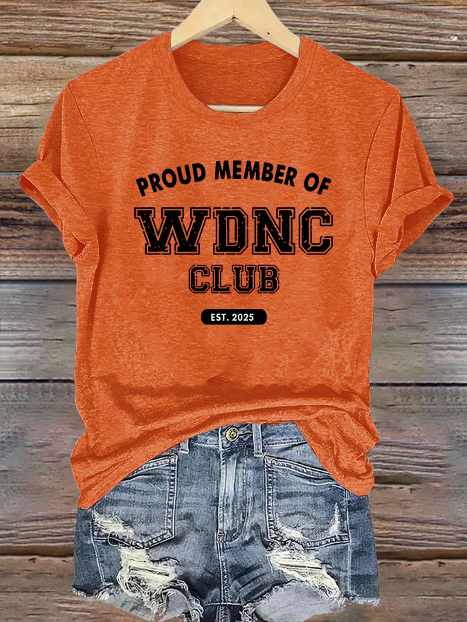Women's Retro Funny Proud Member Of Club We Do Not Care Menopause Perimenopause Print  T-Shirt