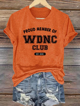 Women's Retro Funny Proud Member Of Club We Do Not Care Menopause Perimenopause Print  T-Shirt