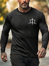 Men's Faith Cross Print Crew Neck T-shirt