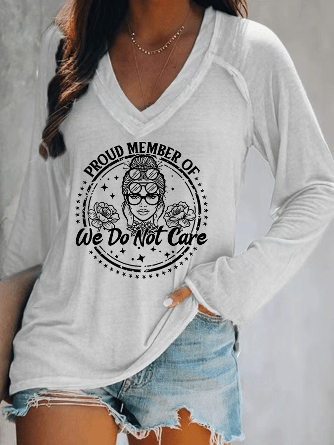 🔥Buy 3 Get 15% Off🔥Women's  V-neck Retro Funny Proud Member Of  Club Menopause Perimenopause Print T-Shirt