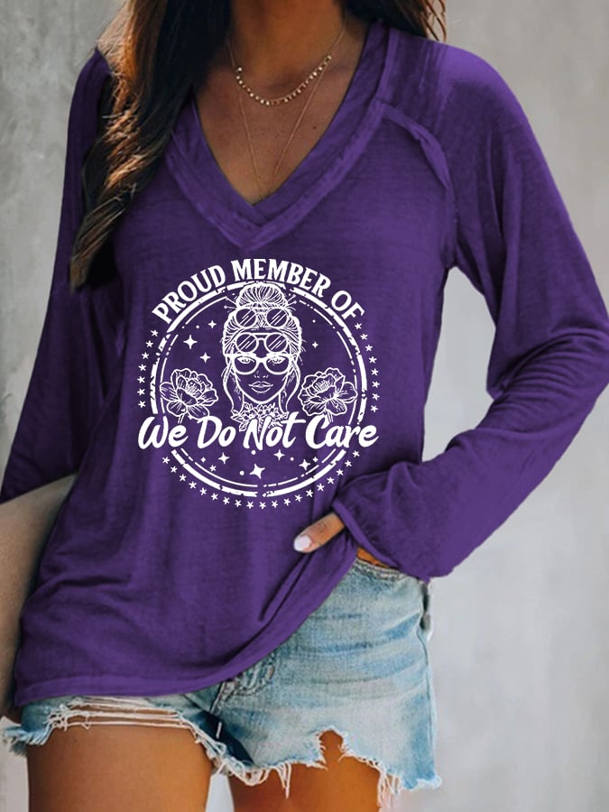 🔥Buy 3 Get 15% Off🔥Women's  V-neck Retro Funny Proud Member Of  Club Menopause Perimenopause Print T-Shirt