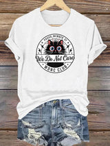 Women's  Retro Funny Proud Member Of Club We Do Not Care Menopause Perimenopause Print  T-Shirts