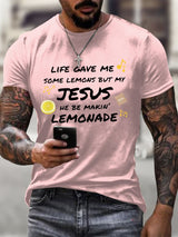 Men's Life Gave Me Some Lemons, But My Jesus Turned Them Into Lemonade Faith Faith Printed  Shirt