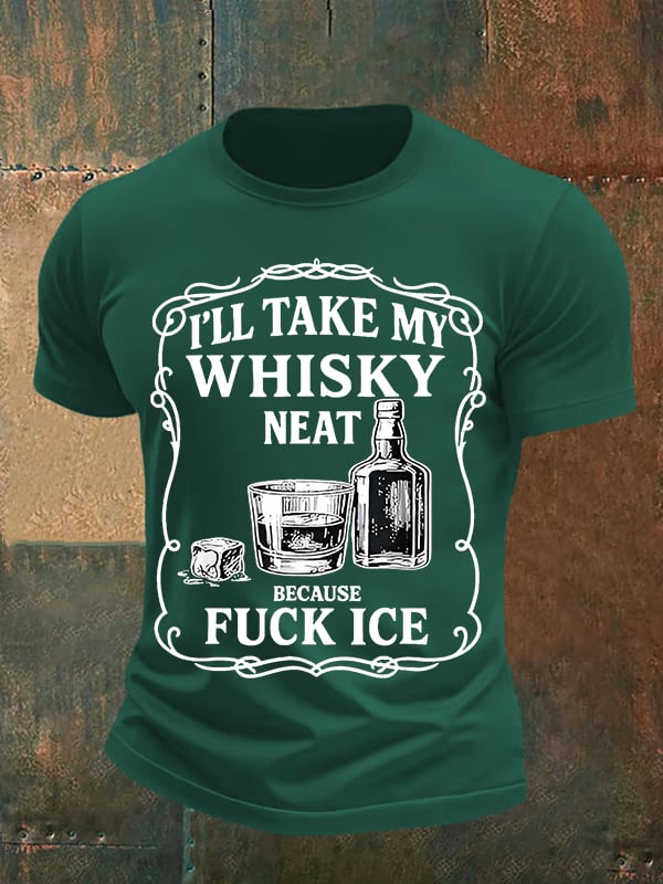 Men's  Whiskey F*ck ICE Abolish ICE Print  T-Shirt