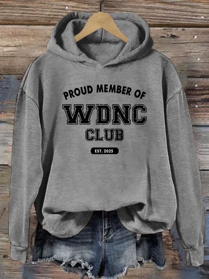 Women's Retro Funny Proud Member Of Club We Do Not Care Menopause Perimenopause Print  Hoodie