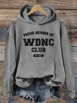Women's Retro Funny Proud Member Of Club We Do Not Care Menopause Perimenopause Print  Hoodie