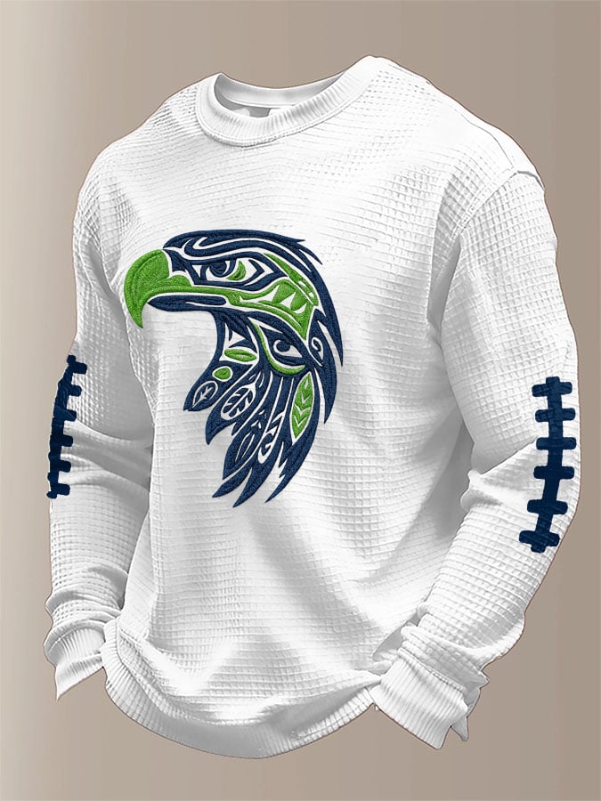 Men's Football Print Waffle T-Shirt