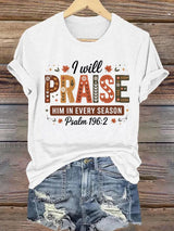 Women'S Casual Autumn Faith Short Sleeve T-Shirt