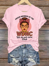 Women's  Retro Funny Proud Member Of Club Menopause Perimenopause Print T-Shirt