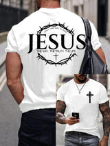 Men's Jesus The Way The Truth The Life Printed Casual T-shirt