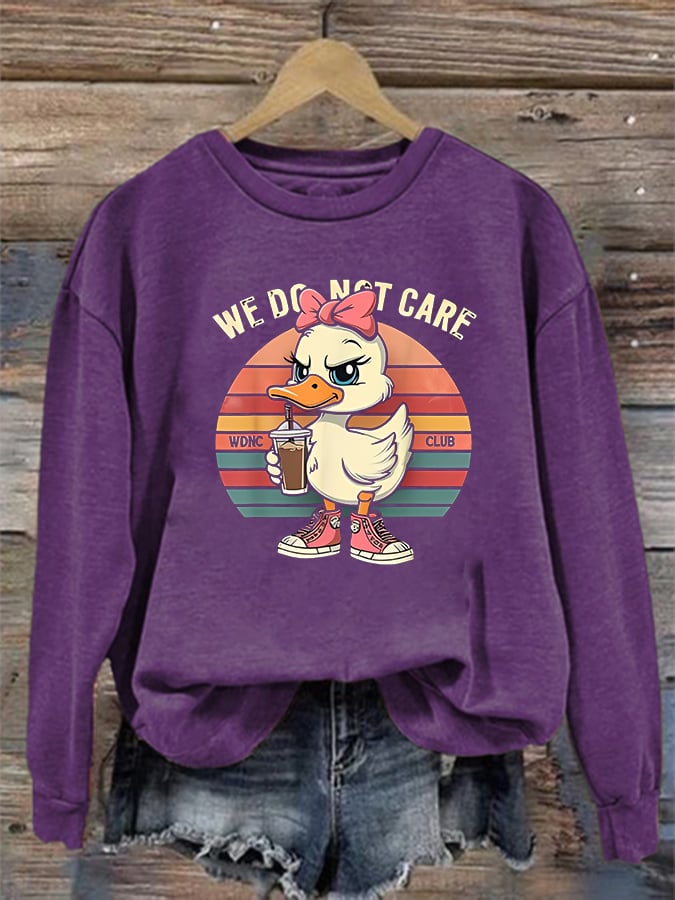 Women's  Retro Funny Proud Member Of Club We Do Not Care Menopause Perimenopause Print   Sweatshirt
