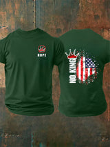 🔥Buy 3 Get 15% Off🔥Men's  NOPE No King American Flag Print T-Shirt