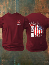 🔥Buy 3 Get 15% Off🔥Men's  NOPE No King American Flag Print T-Shirt