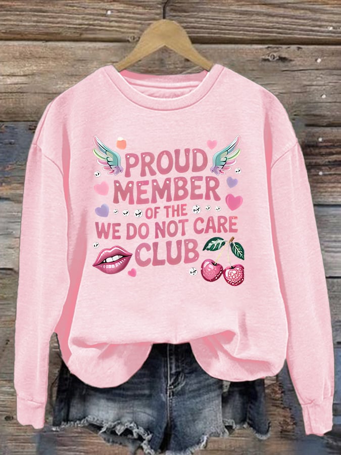 Women's  Retro Funny Proud Member Of Club Menopause Perimenopause Print  Sweatshirt