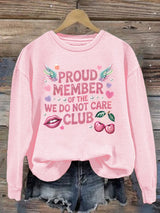 Women's  Retro Funny Proud Member Of Club Menopause Perimenopause Print  Sweatshirt