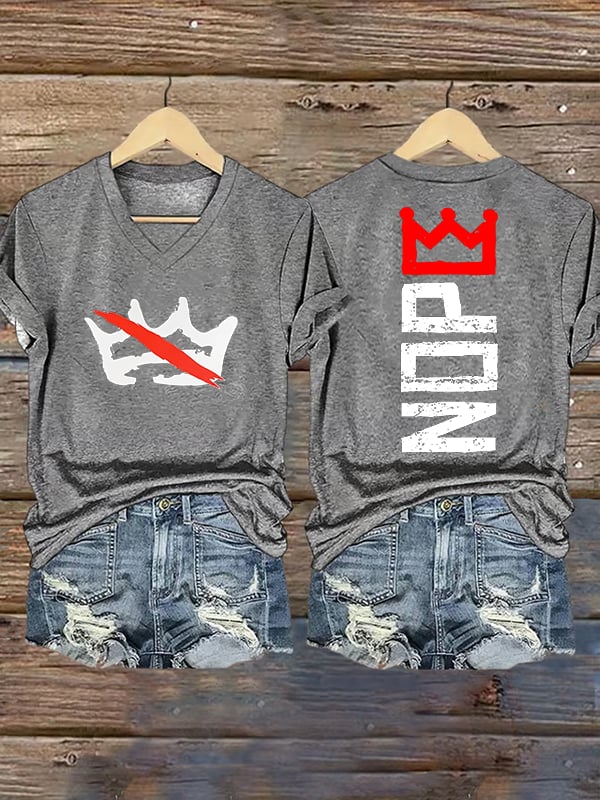 🔥Buy 3 Get 15% Off🔥Women's  Nope, No Kings In America Print T-shirt