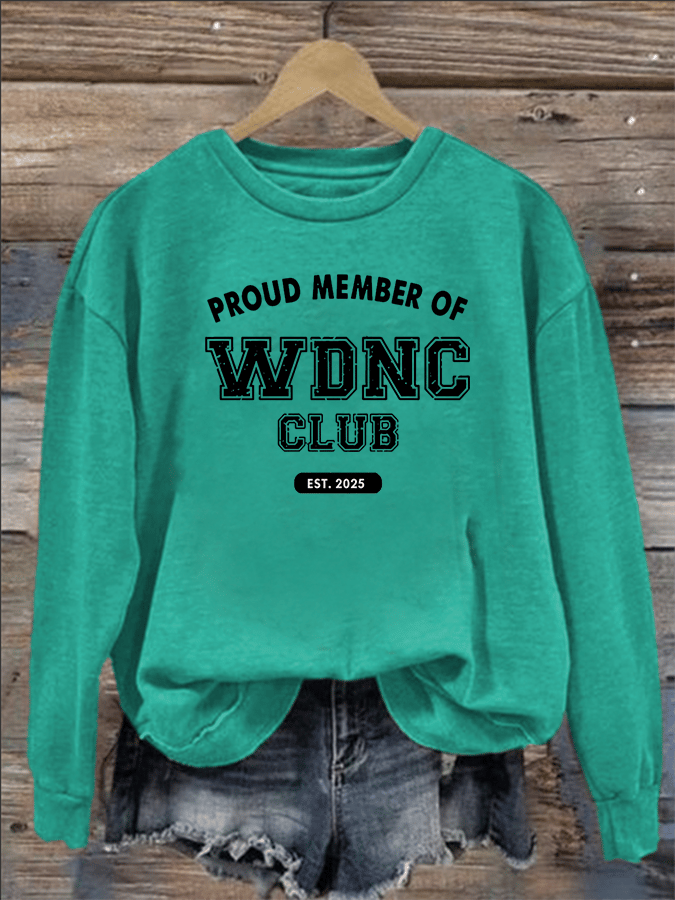 Women's Retro Funny Proud Member Of Club We Do Not Care Menopause Perimenopause Print  Sweatshirt
